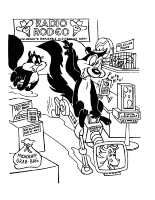 A coloring page of looney tunes